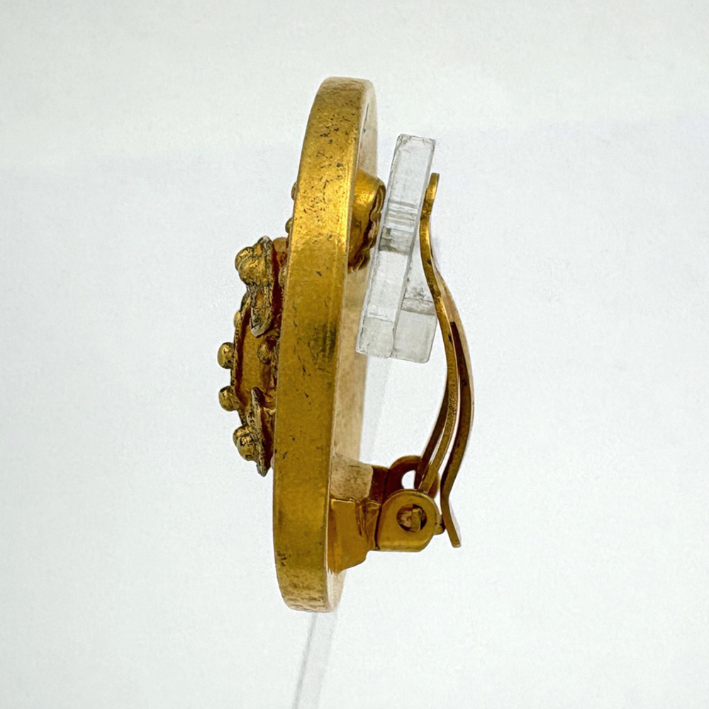 CHANEL Authentic Gold Logo Earrings - Picture 2 of 5